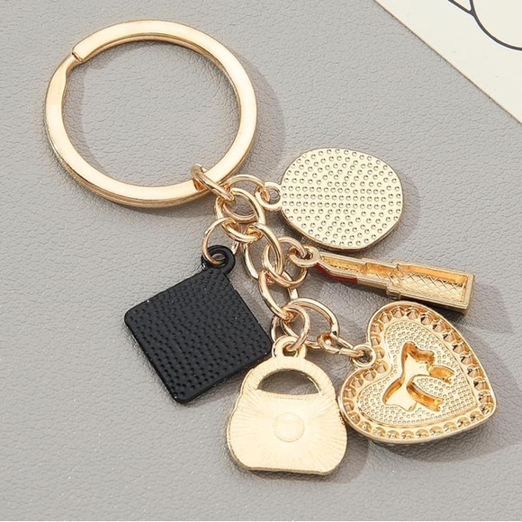Gold and Black Charm Keychain - Picture 8 of 9